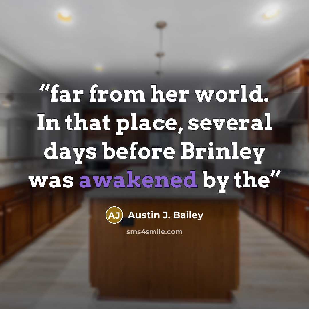 “far from her world. In that place, several days before Brinley was awakened by the” quote by Austin J. Bailey