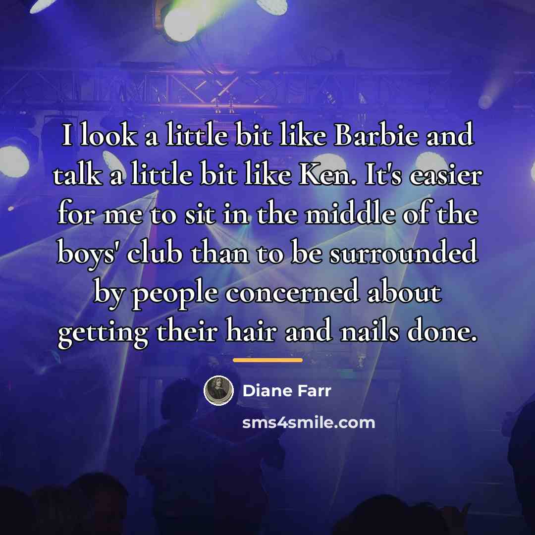 “I look a little bit like Barbie and talk a…” quote by Diane Farr