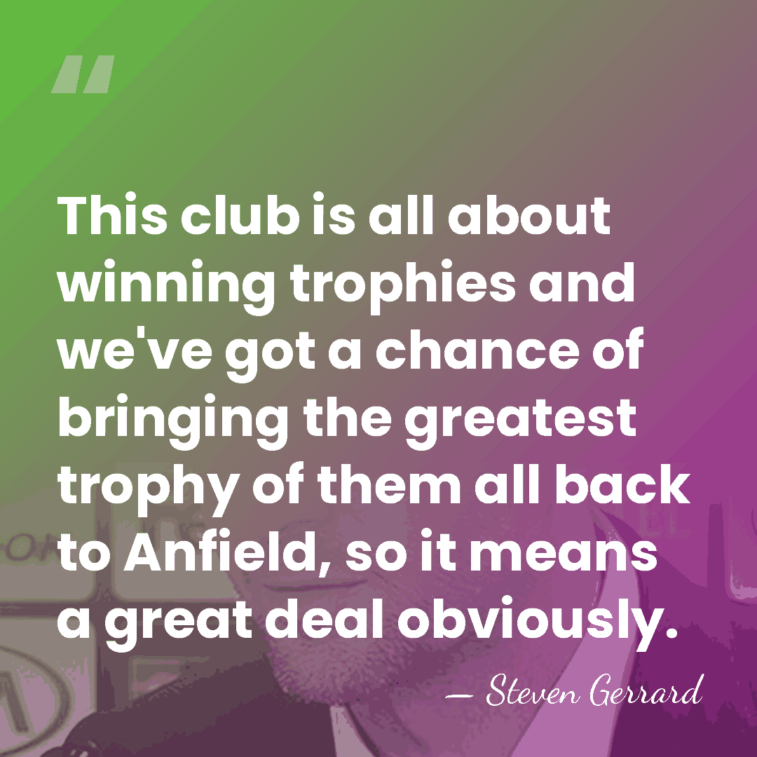 This club is all about winning trophies and we've got a chance&hellip; - Steven Gerrard