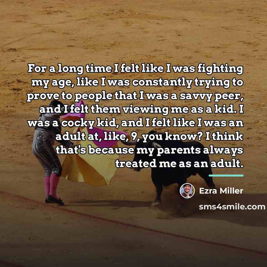 “For a long time I felt like I was fighting…” quote by Ezra Miller