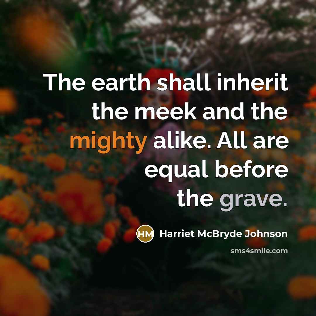 “The earth shall inherit the meek and the mighty alike.…” quote by Harriet McBryde Johnson