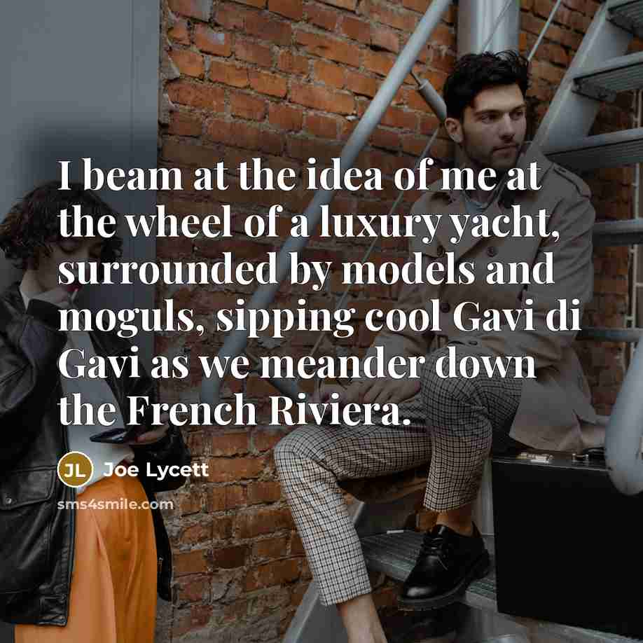 “I beam at the idea of me at the wheel…” quote by Joe Lycett