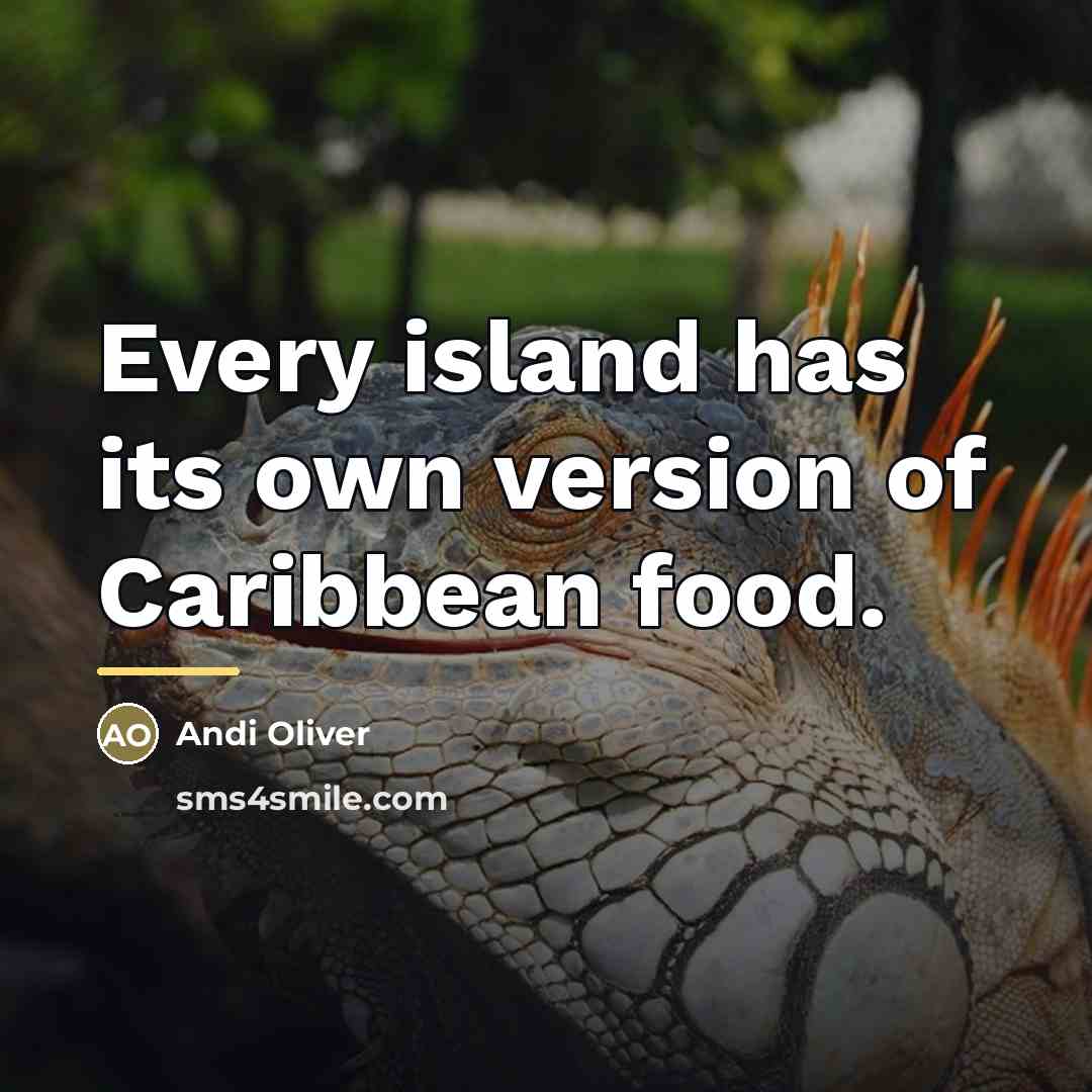 “Every island has its own version of Caribbean food.…” quote by Andi Oliver