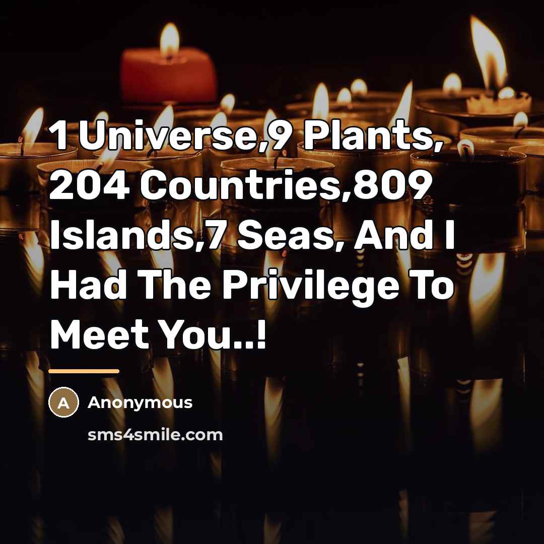 “1 Universe,9 Plants, 204 Countries,809 Islands,7 Seas, And I Had…” quote by Anonymous