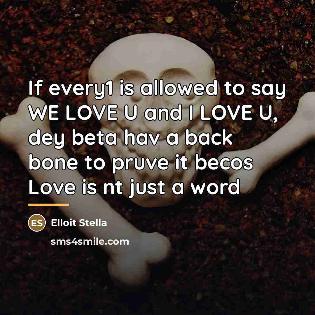 “If every1 is allowed to say WE LOVE U and…” quote by Elloit Stella