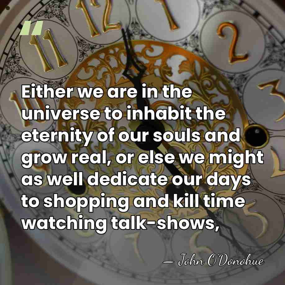 Either we are in the universe to inhabit the eternity of our&hellip; - John O'Donohue