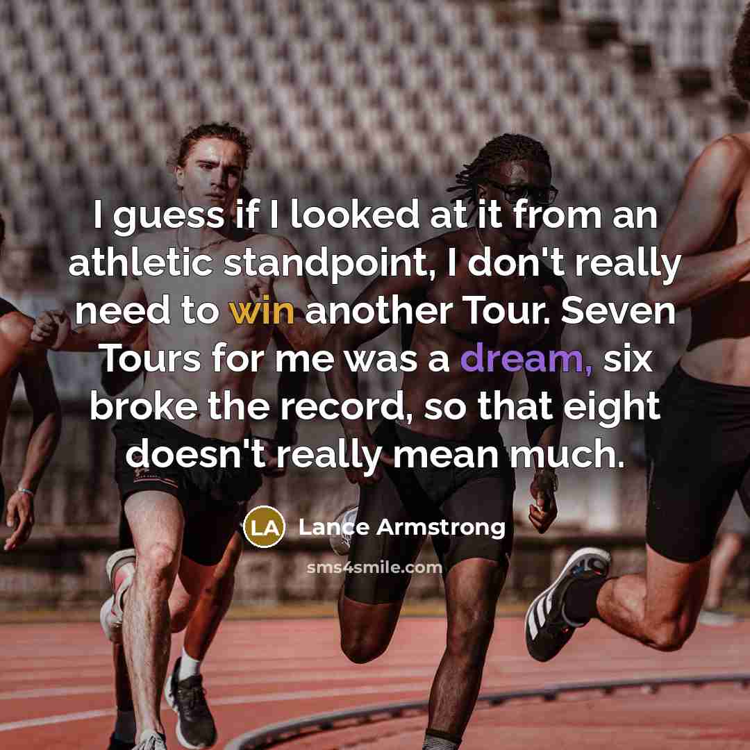 “I guess if I looked at it from an athletic…” quote by Lance Armstrong