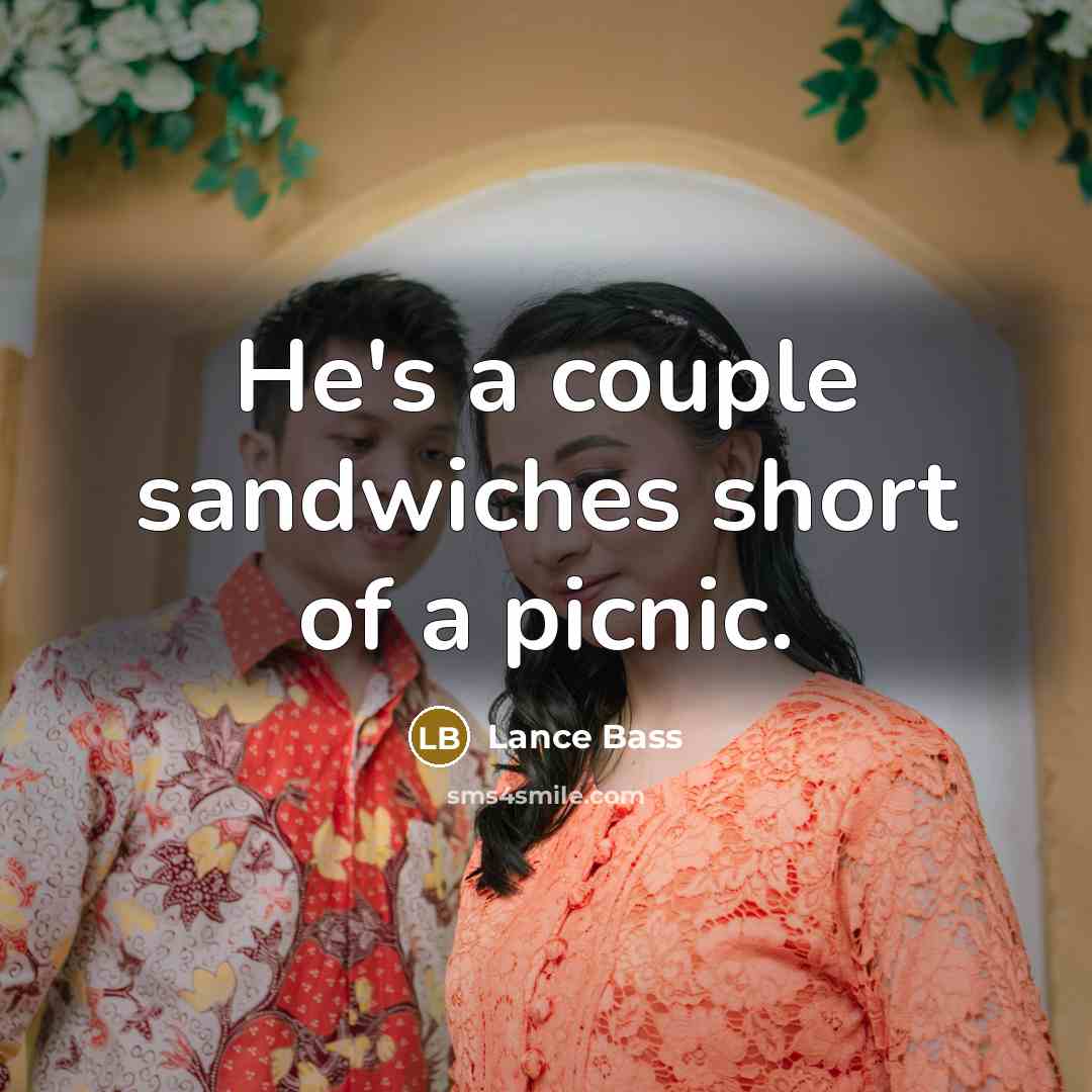 “He's a couple sandwiches short of a picnic.…” quote by Lance Bass