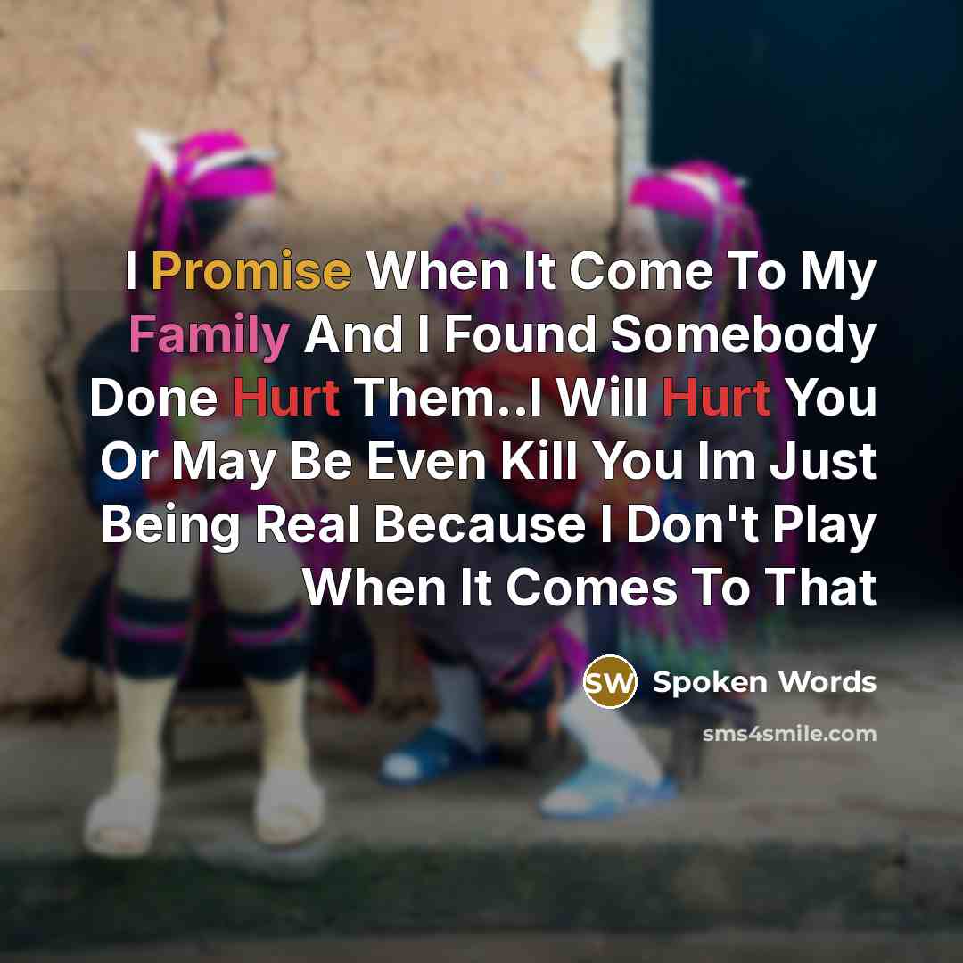 “I Promise When It Come To My Family And I…” quote by Spoken Words