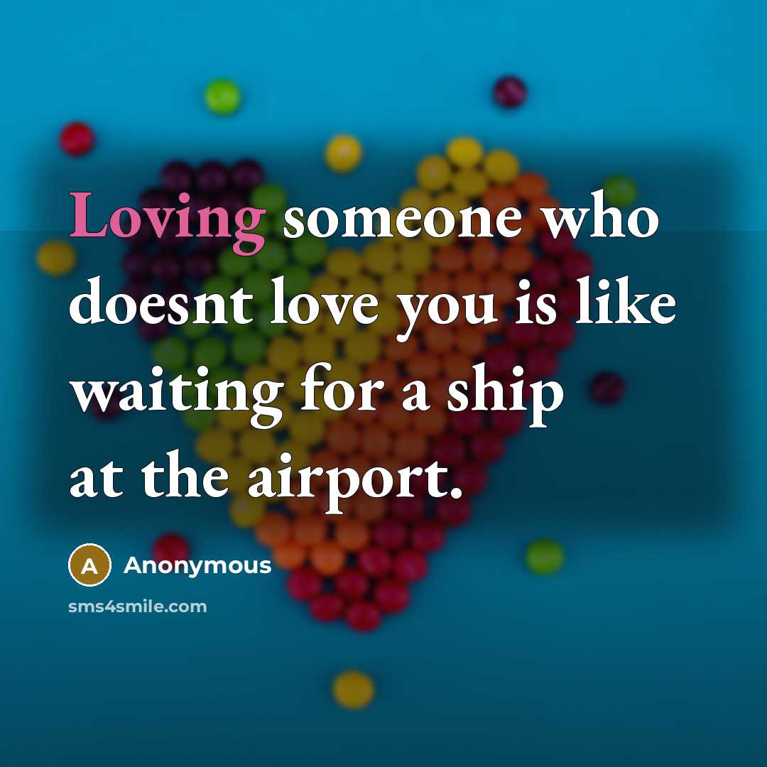 “Loving someone who doesnt love you is like waiting for…” quote by Anonymous