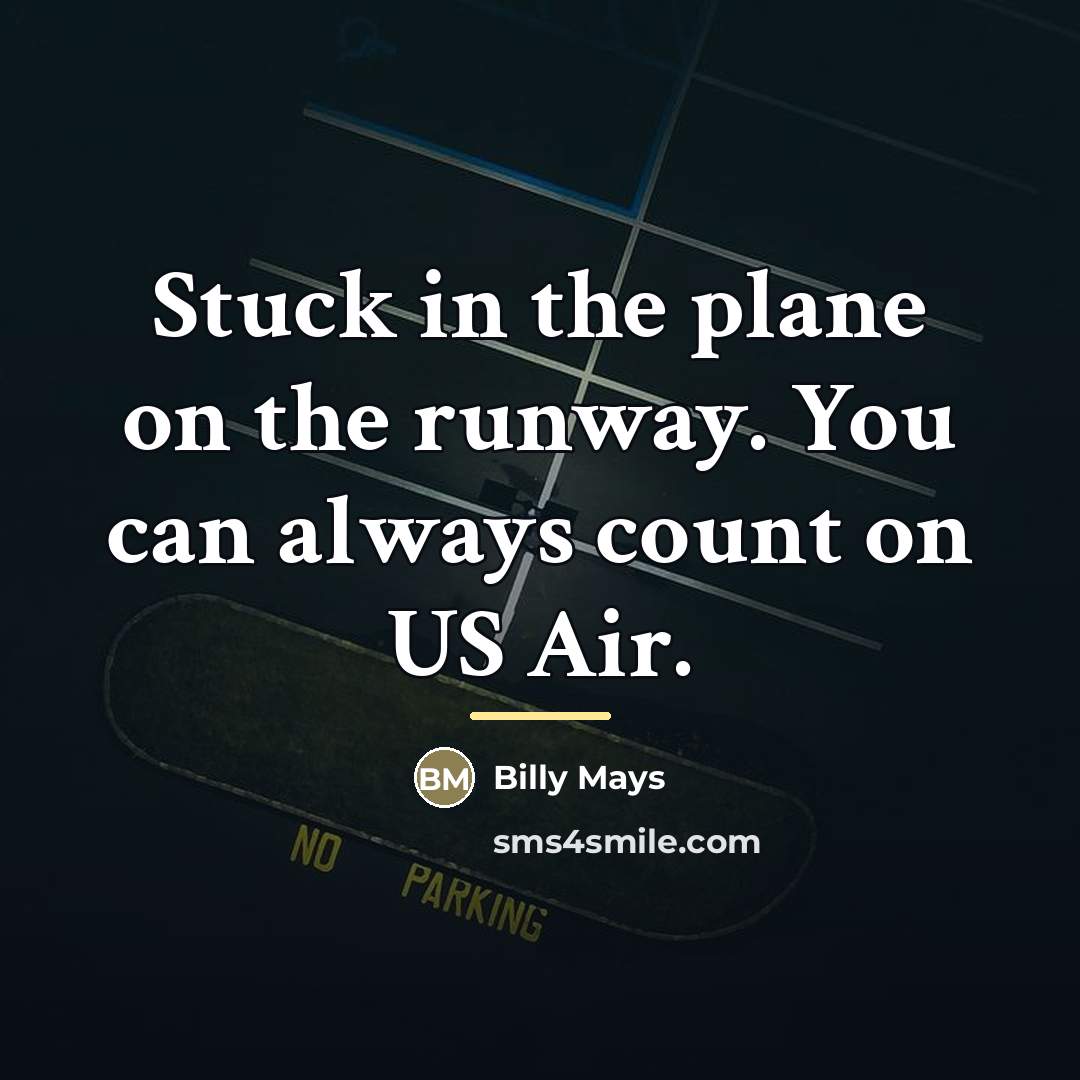 “Stuck in the plane on the runway. You can always…” quote by Billy Mays