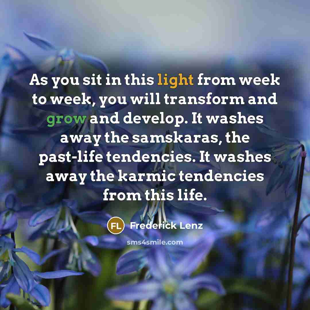 “As you sit in this light from week to week,…” quote by Frederick Lenz