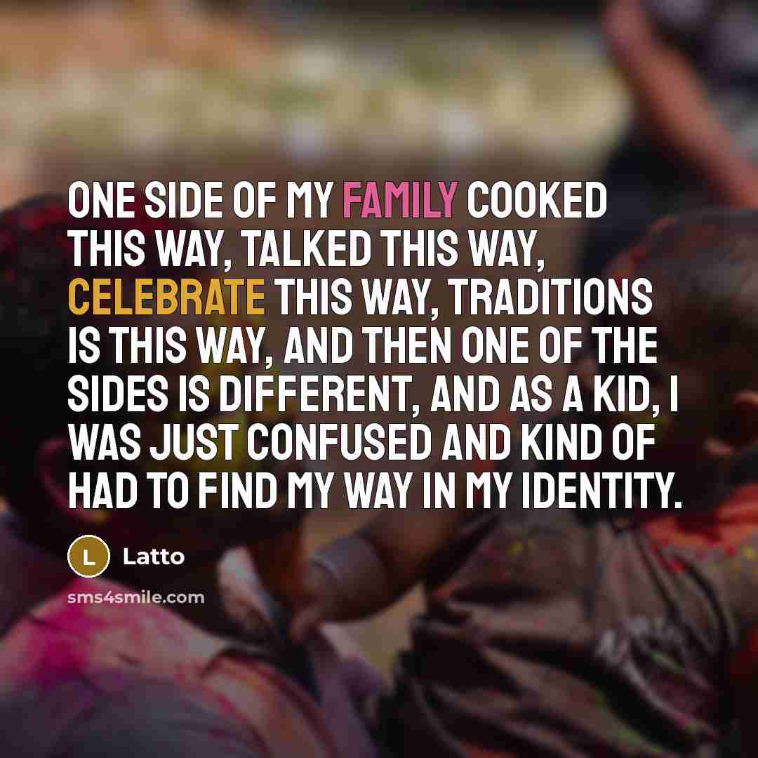“One side of my family cooked this way, talked this…” quote by Latto