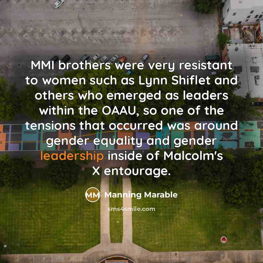 “MMI brothers were very resistant to women such as Lynn…” quote by Manning Marable