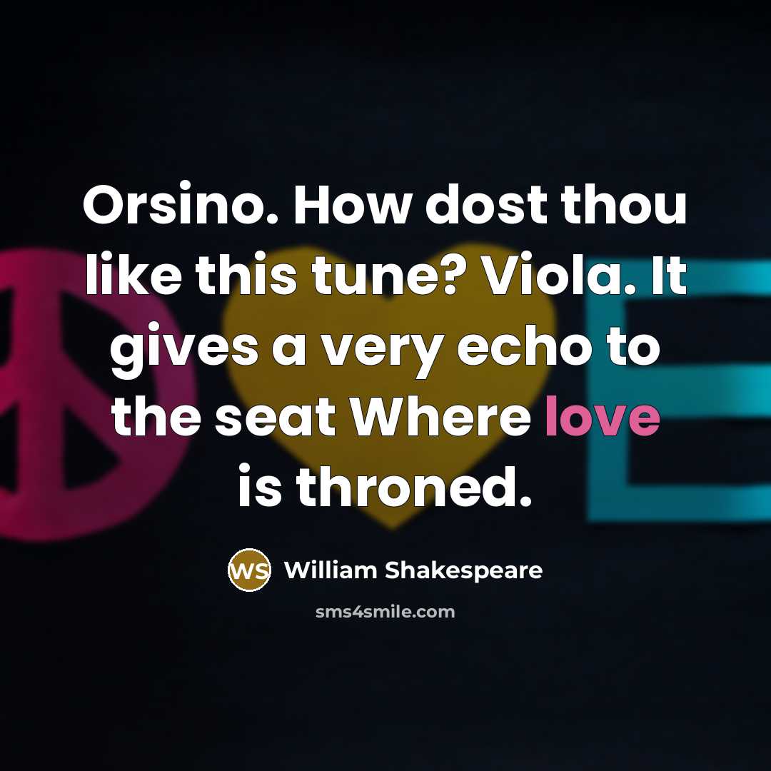 “Orsino. How dost thou like this tune? Viola. It gives…” quote by William Shakespeare