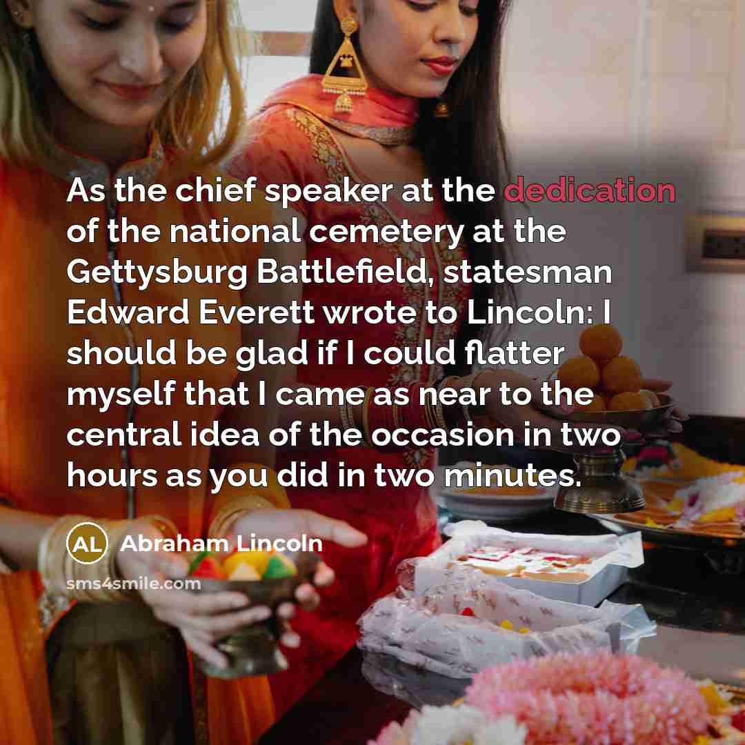 “As the chief speaker at the dedication of the national…” quote by Abraham Lincoln