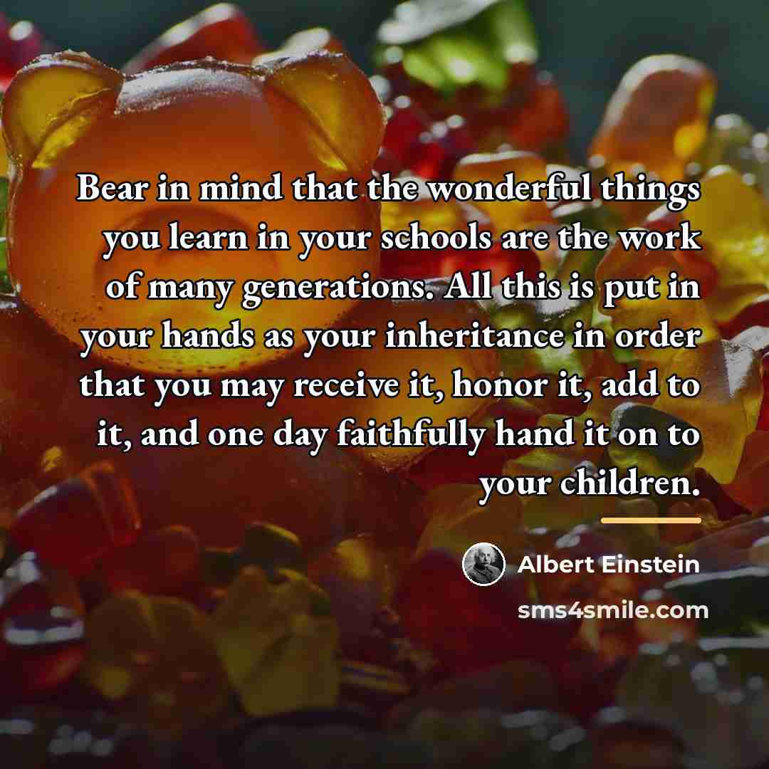 “Bear in mind that the wonderful things you learn in…” quote by Albert Einstein