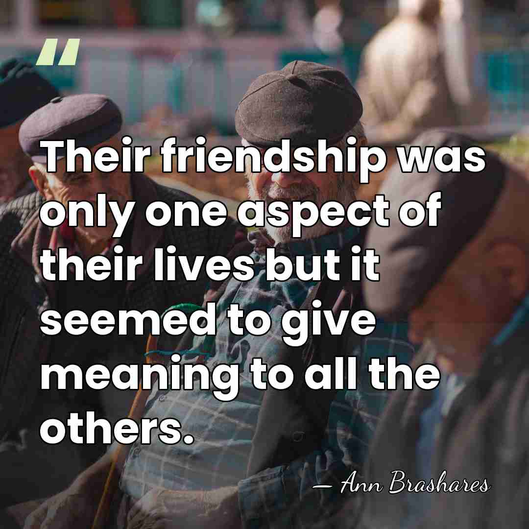 Their friendship was only one aspect of their lives but it seemed&hellip; - Ann Brashares
