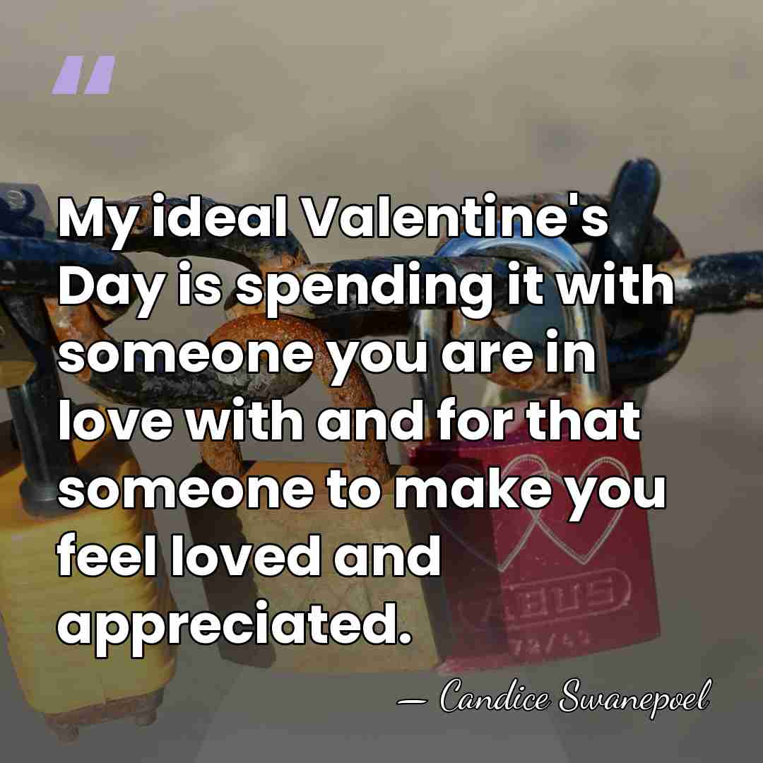My ideal Valentine's Day is spending it with someone you are in&hellip; - Candice Swanepoel
