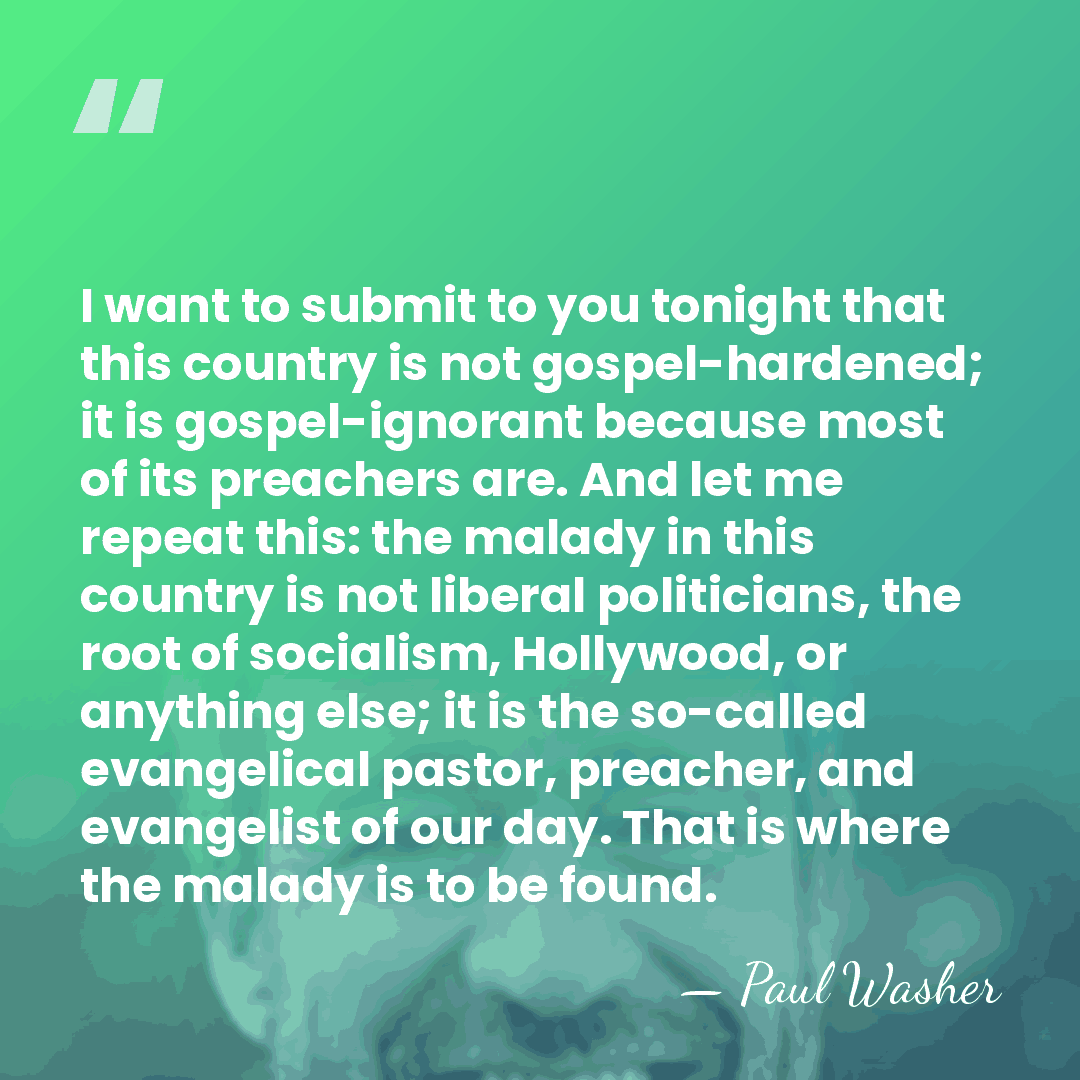 I want to submit to you tonight that this country is not&hellip; - Paul Washer