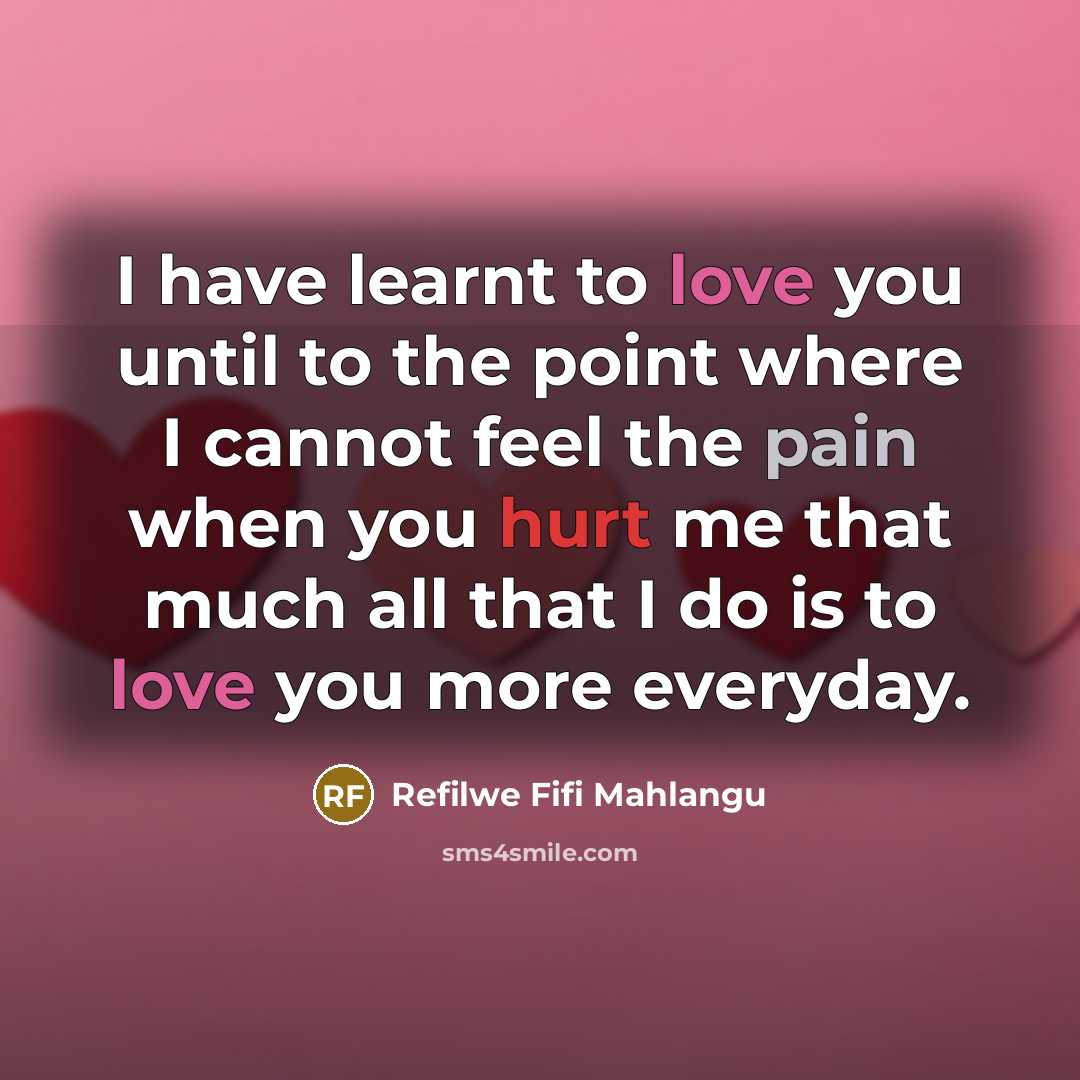 “I have learnt to love you until to the point…” quote by Refilwe Fifi Mahlangu