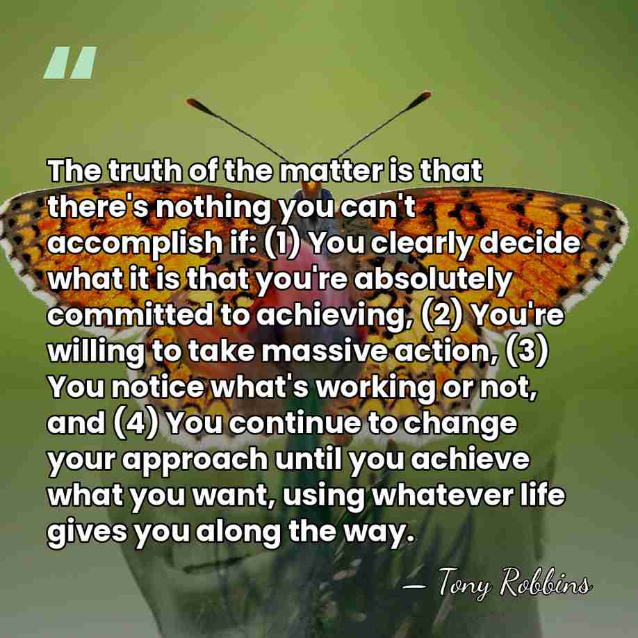 The truth of the matter is that there's nothing you can't accomplish&hellip; - Tony Robbins