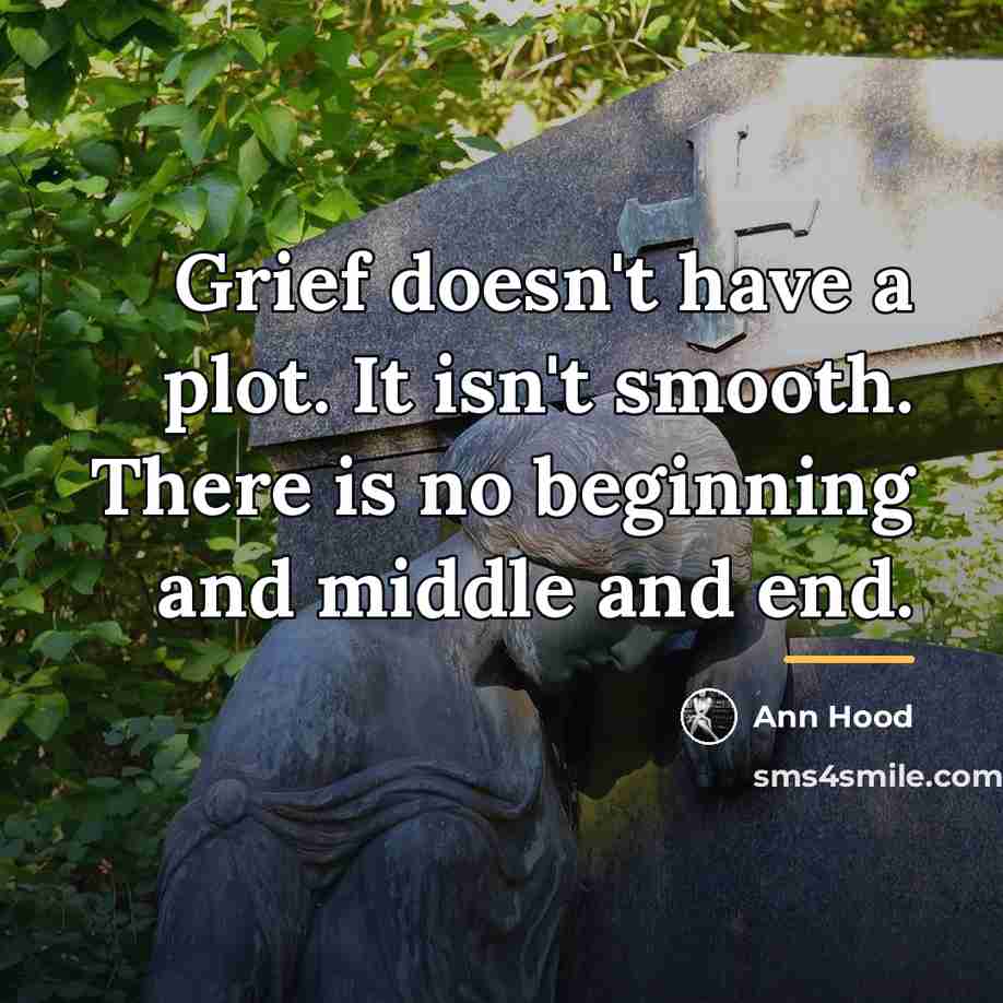 “Grief doesn't have a plot. It isn't smooth. There is…” quote by Ann Hood