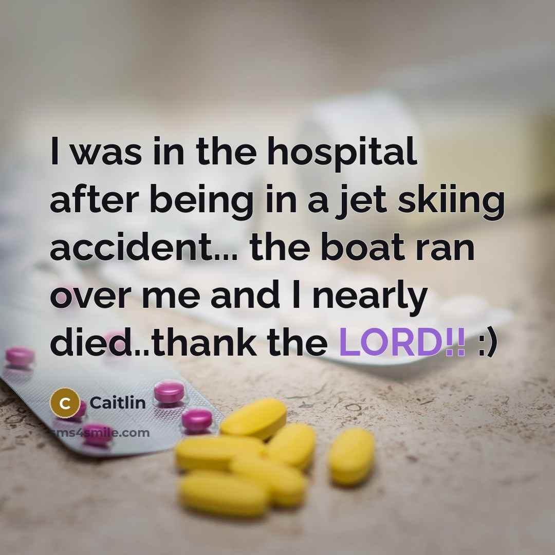 “I was in the hospital after being in a jet…” quote by Caitlin