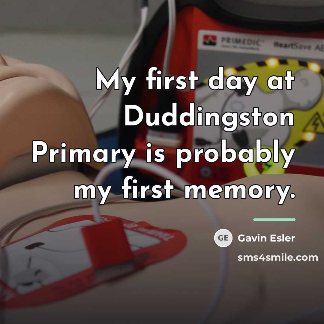 “My first day at Duddingston Primary is probably my first…” quote by Gavin Esler