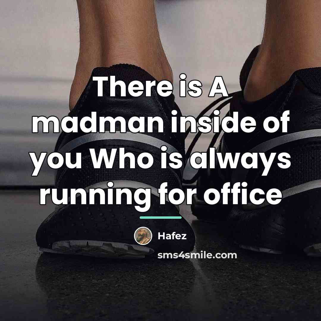 “There is A madman inside of you Who is always…” quote by Hafez