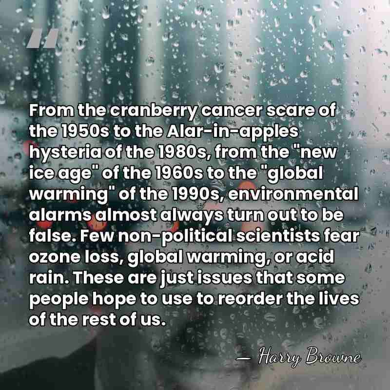 From the cranberry cancer scare of the 1950s to the Alar-in-apples hysteria&hellip; - Harry Browne