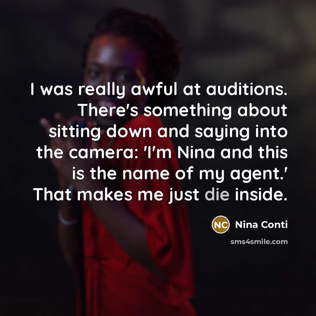 “I was really awful at auditions. There's something about sitting…” quote by Nina Conti