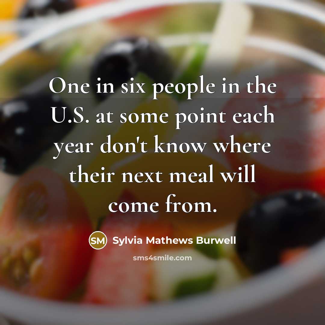 “One in six people in the U.S. at some point…” quote by Sylvia Mathews Burwell