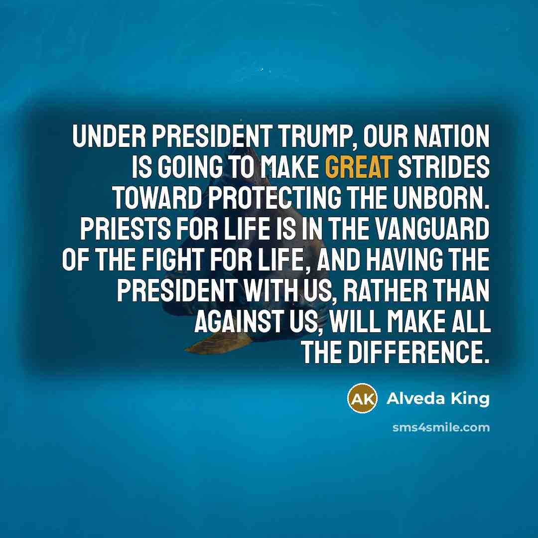 “Under President Trump, our nation is going to make great…” quote by Alveda King