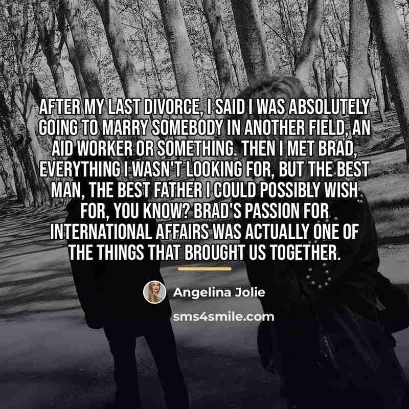 “After my last divorce, I said I was absolutely going…” quote by Angelina Jolie