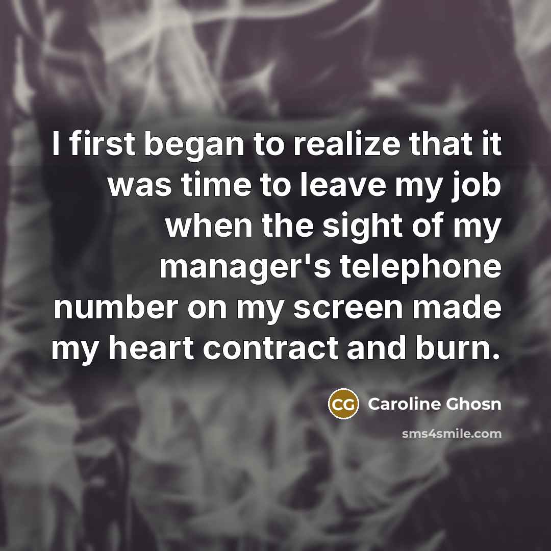 “I first began to realize that it was time to…” quote by Caroline Ghosn