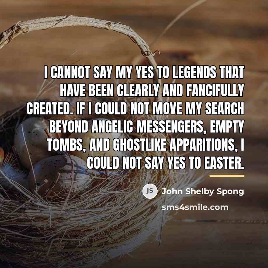“I cannot say my yes to legends that have been…” quote by John Shelby Spong