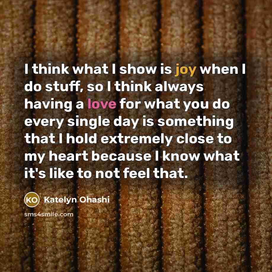 “I think what I show is joy when I do…” quote by Katelyn Ohashi
