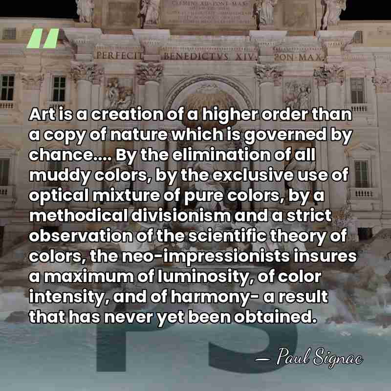 Art is a creation of a higher order than a copy of&hellip; - Paul Signac