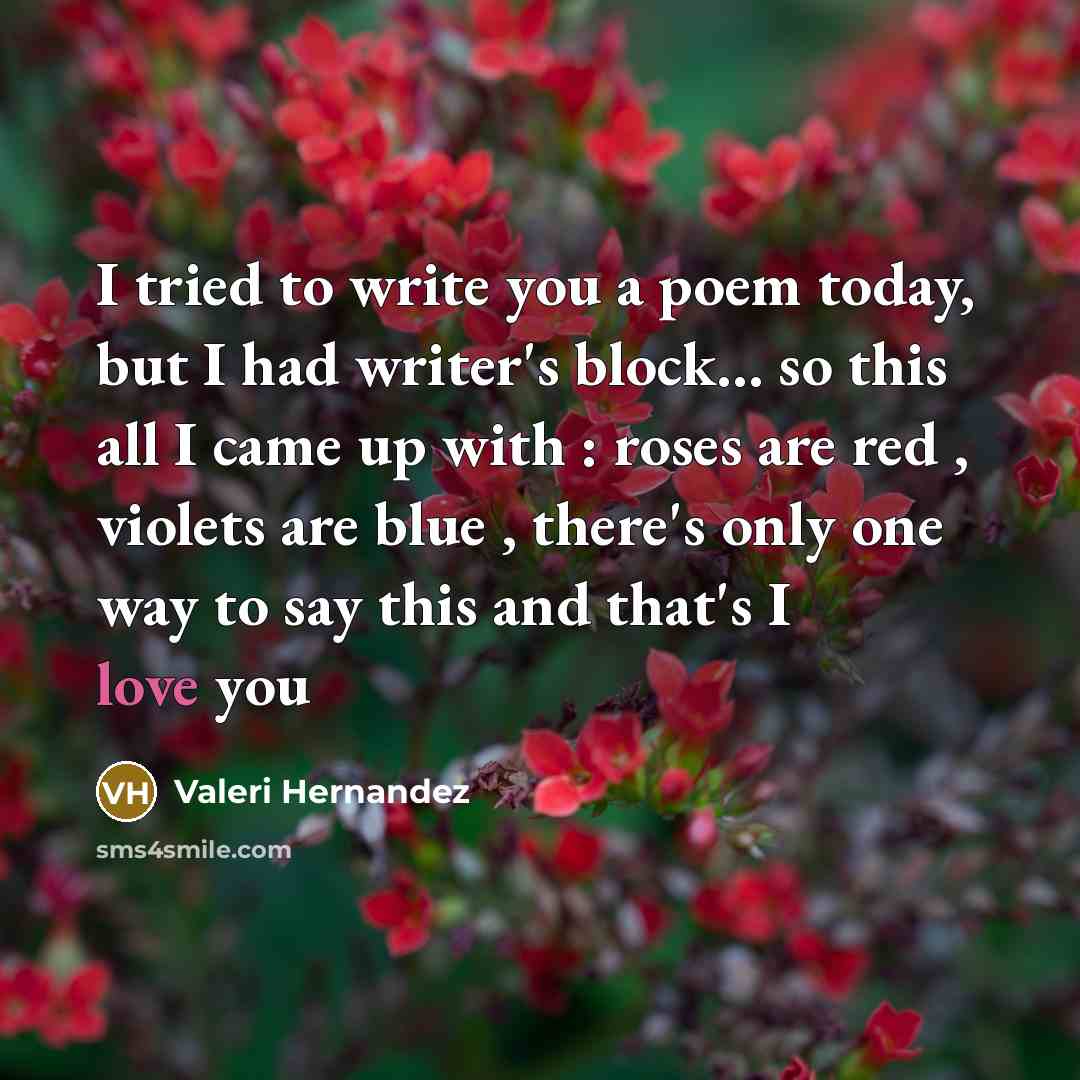 “I tried to write you a poem today, but I…” quote by Valeri Hernandez