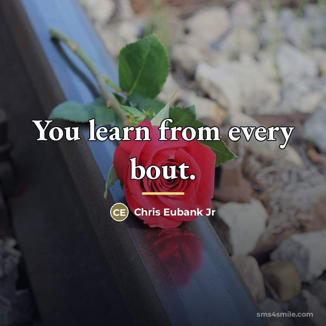 “You learn from every bout.…” quote by Chris Eubank Jr