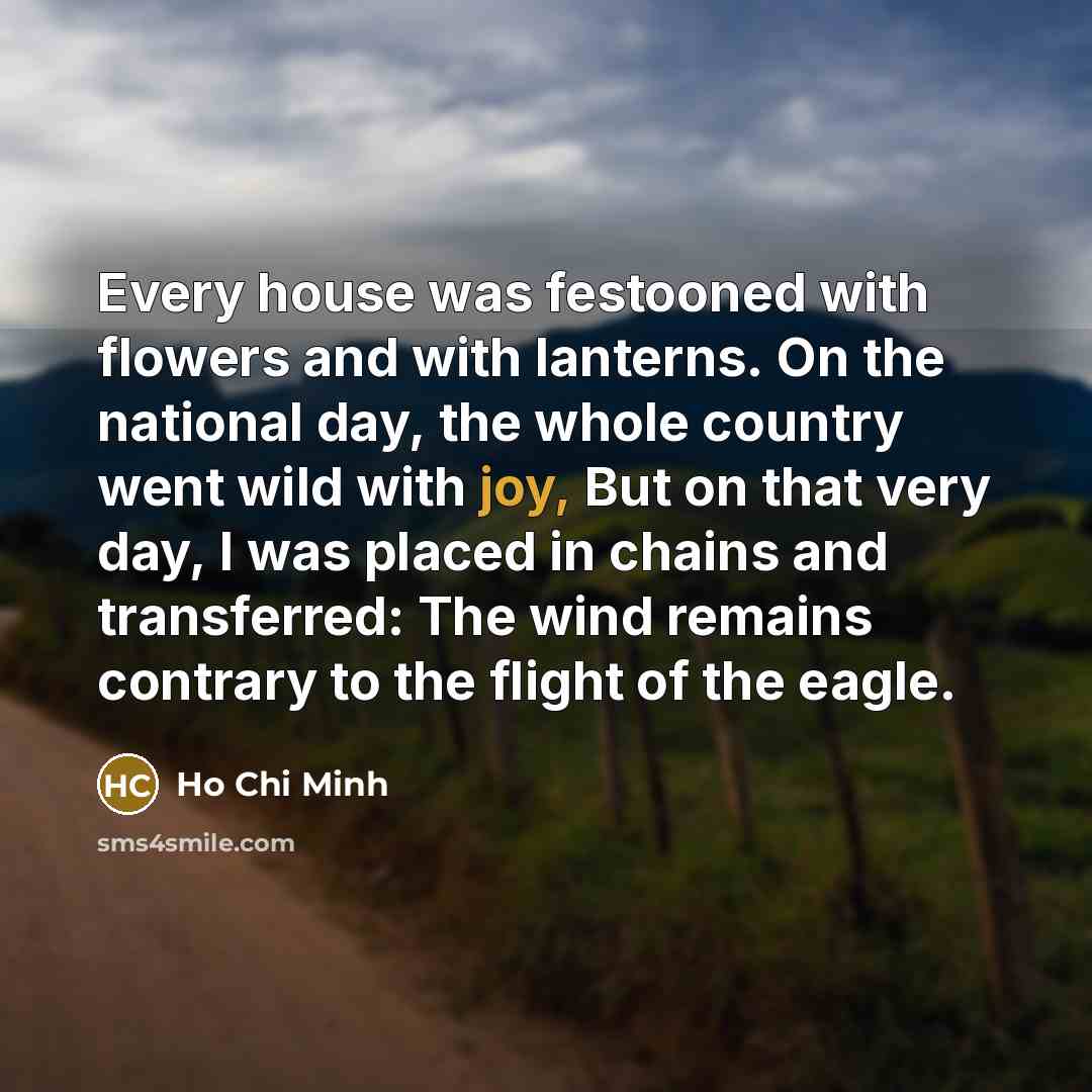 “Every house was festooned with flowers and with lanterns. On…” quote by Ho Chi Minh