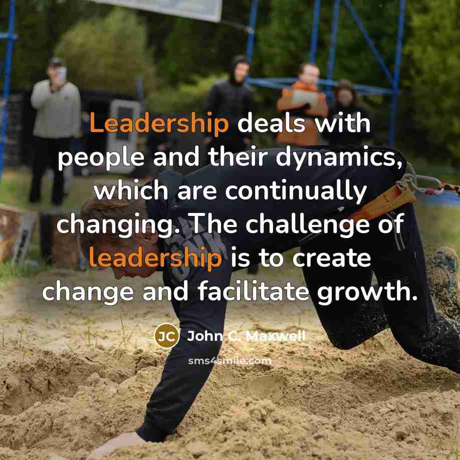 “Leadership deals with people and their dynamics, which are continually…” quote by John C. Maxwell