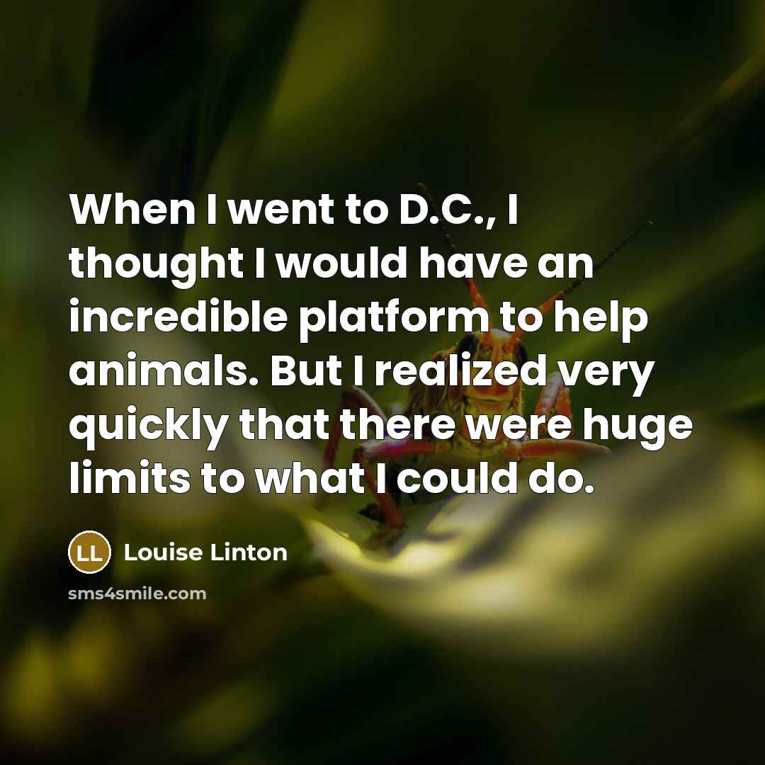 “When I went to D.C., I thought I would have…” quote by Louise Linton