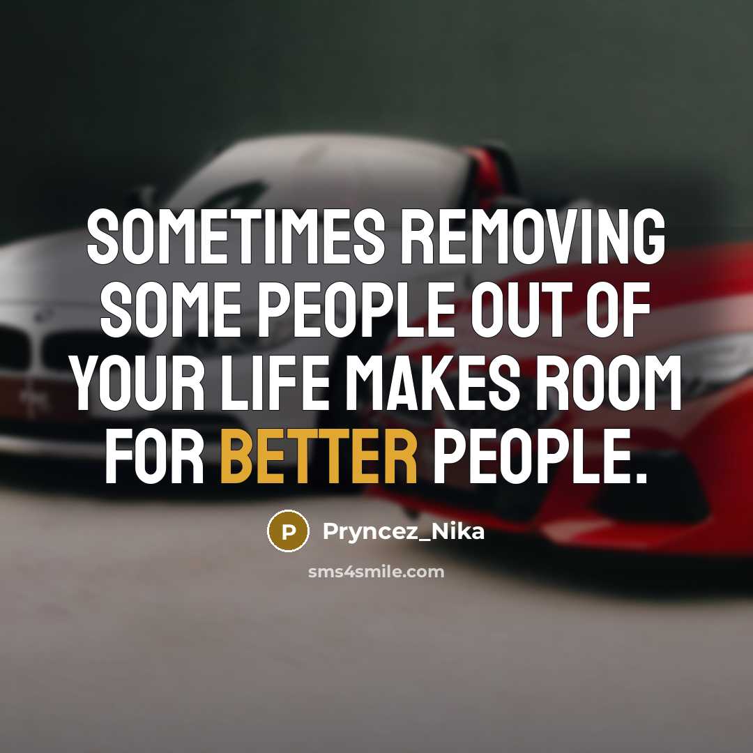 “Sometimes removing some people out of your life makes room…” quote by Pryncez_Nika