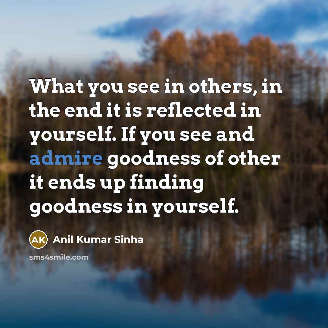 “What you see in others, in the end it is…” quote by Anil Kumar Sinha