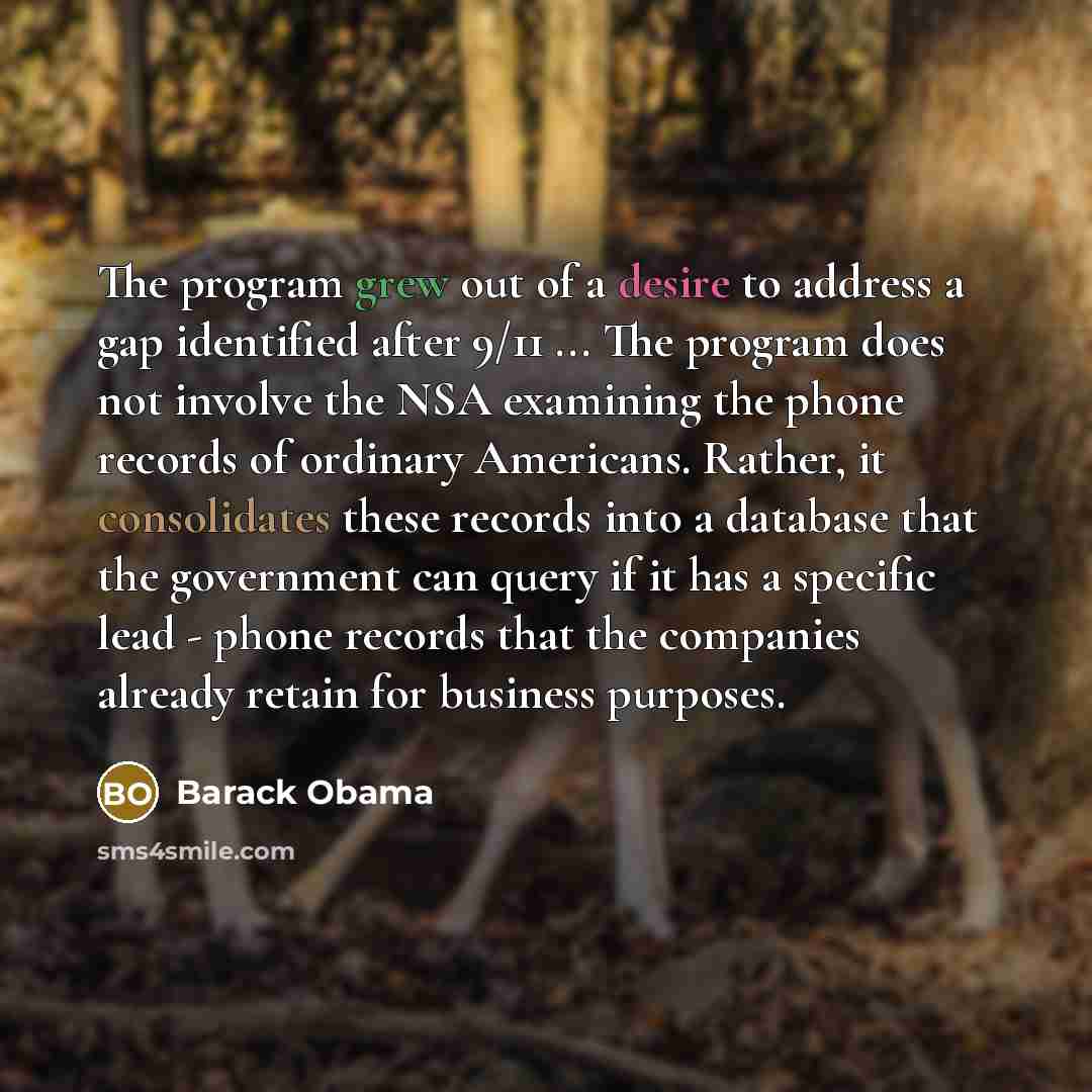 “The program grew out of a desire to address a…” quote by Barack Obama