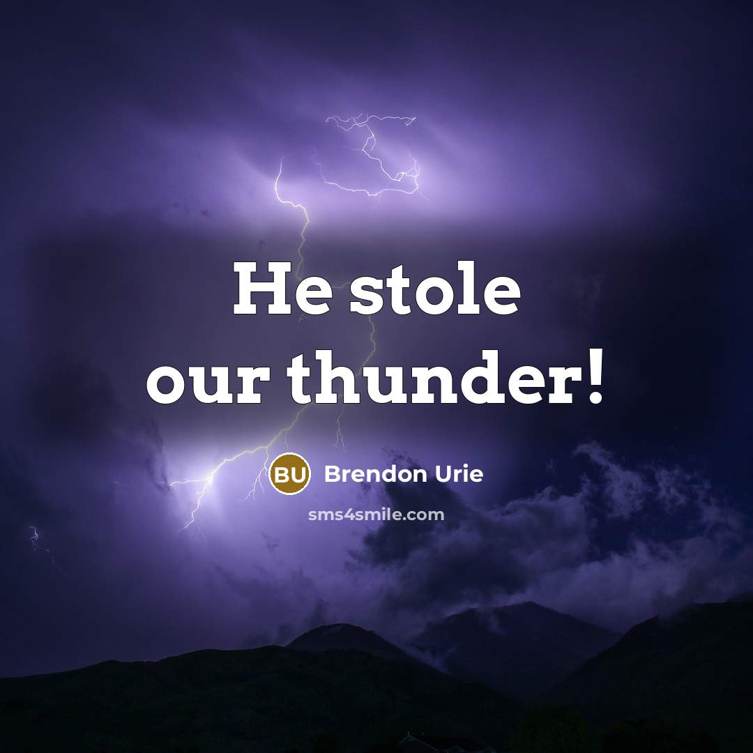 “He stole our thunder!…” quote by Brendon Urie