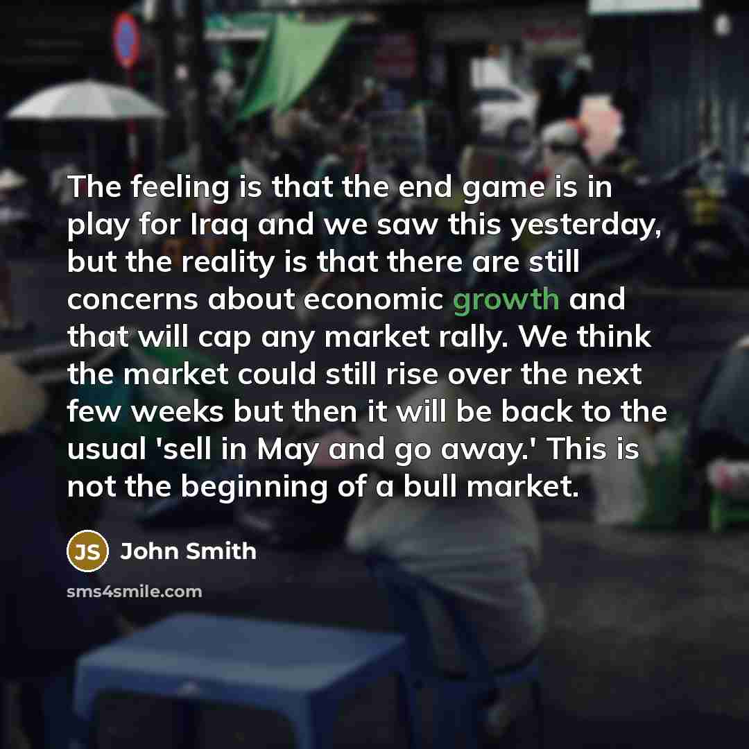 “The feeling is that the end game is in play…” quote by John Smith