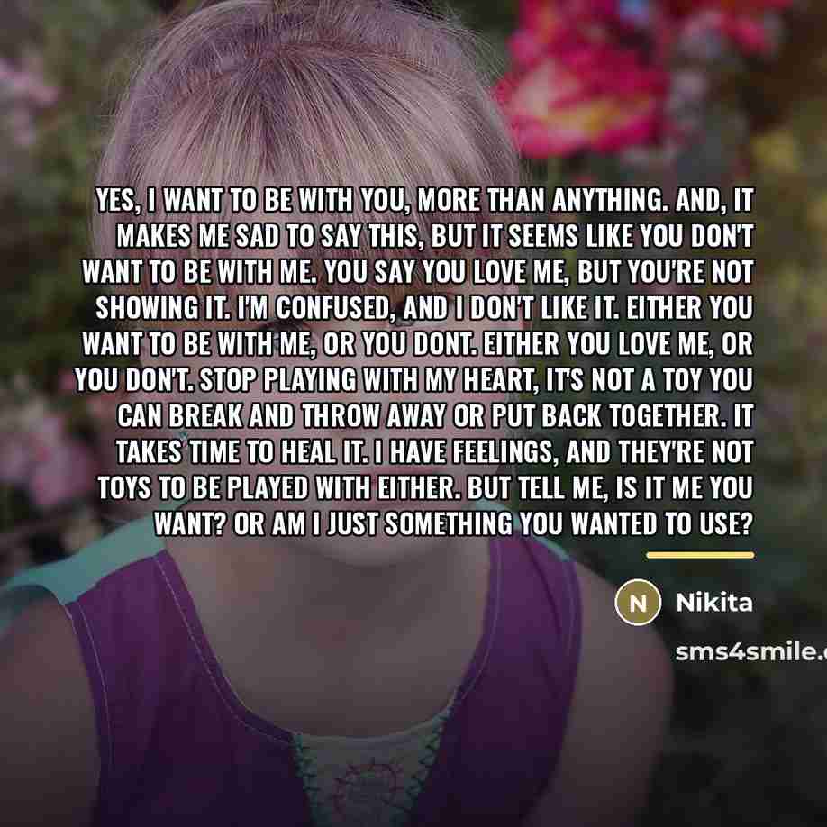 “Yes, I want to be with you, more than anything.…” quote by Nikita